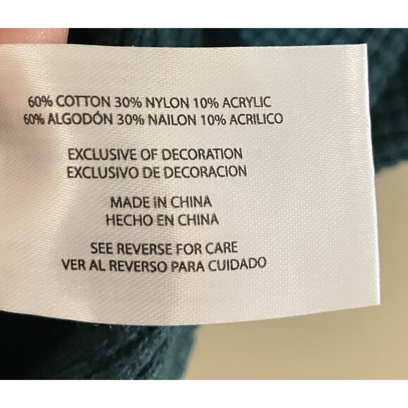 GAP Men's Textured Sweater Size S Small Sea Moss Green Pullover Casual Warm - Picture 13 of 13